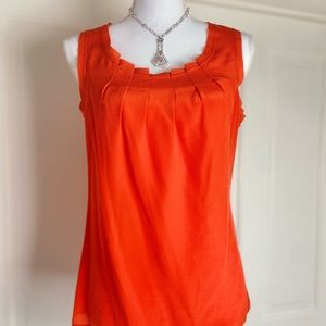 Tory Burch orange silk top XS